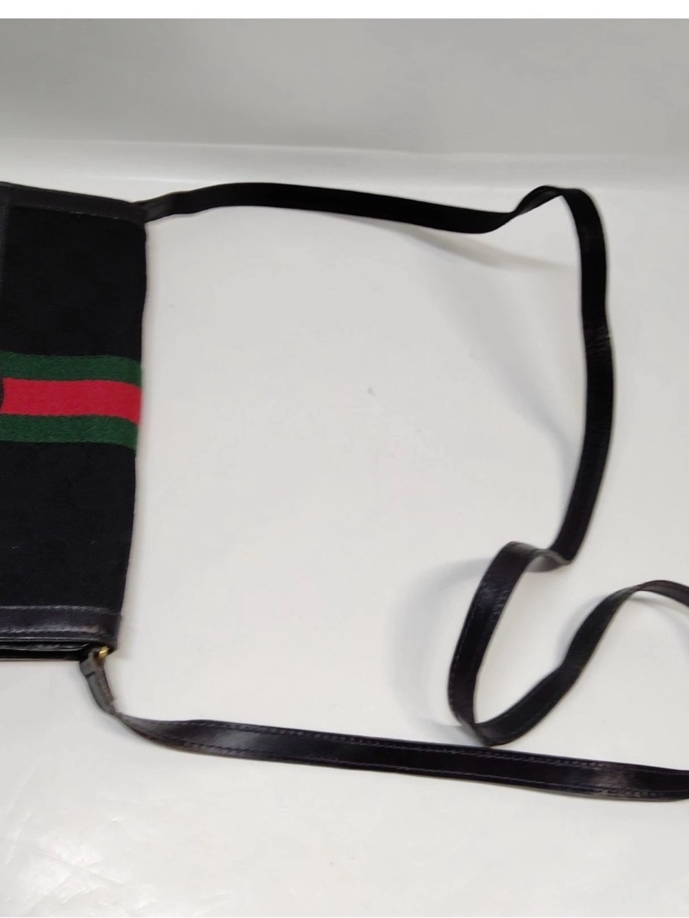 Vintage Gucci Black GG Monogram Sherry Line Crossbody Accessory Collection - Picture 9 of 13